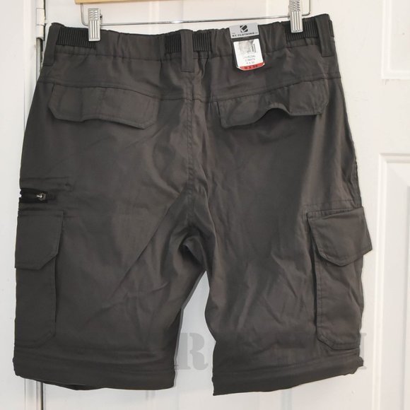 GRAY ( Charcoal ) Men's Convertible Pants BC Clothing - Picture 13 of 13